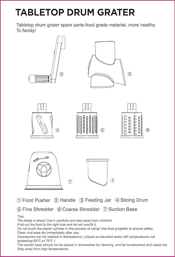 Table Top Drum Grater